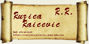 Ružica Raičević vizit kartica